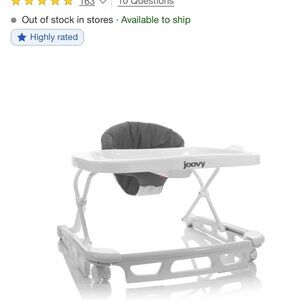 Joovy White and Gray Baby Walker